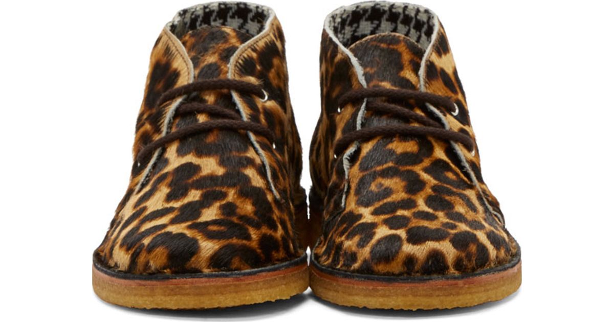 leopard chukka boots