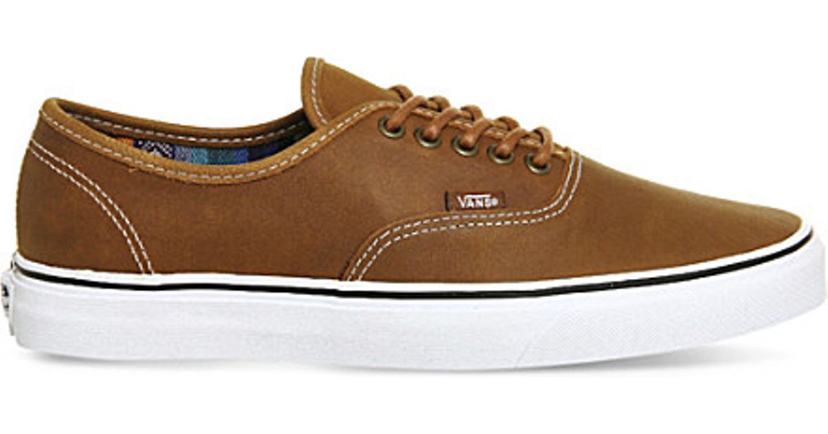 vans authentic brown leather