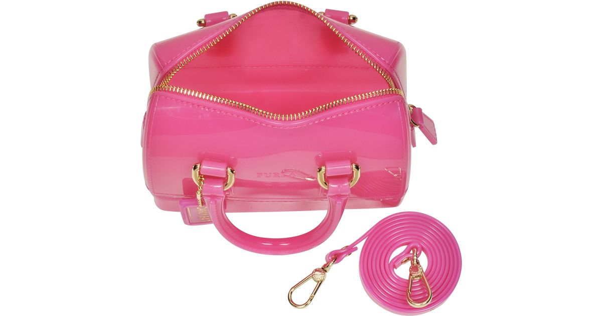 Lyst Furla Candy Jelly Rubber Mini Satchel in Pink