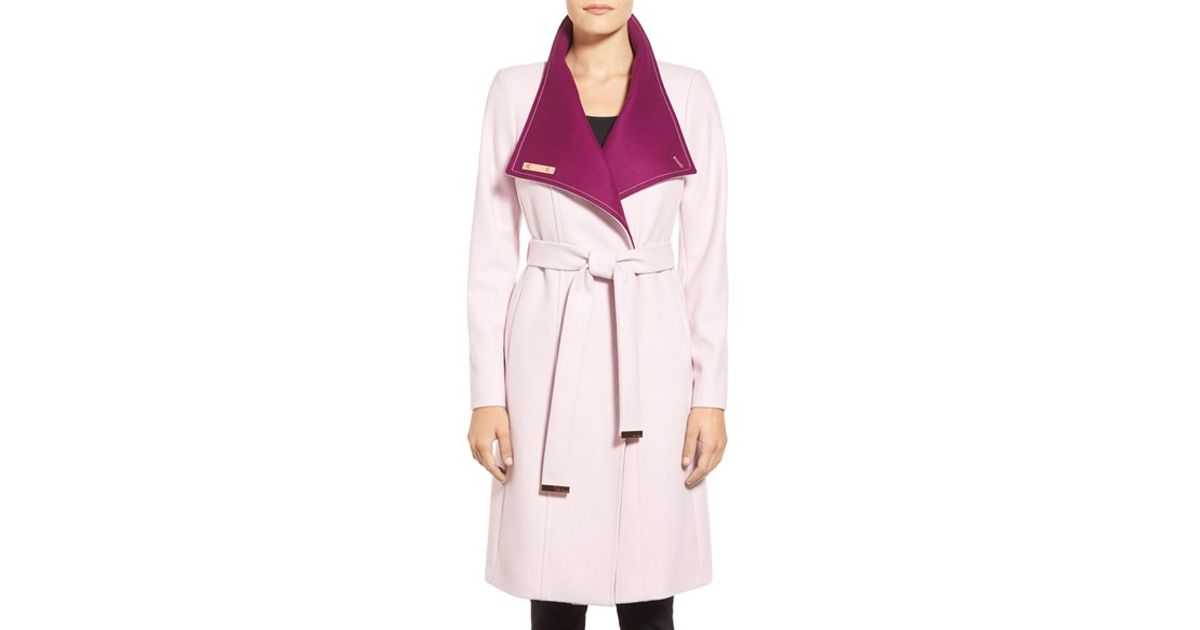 pale pink wrap coat