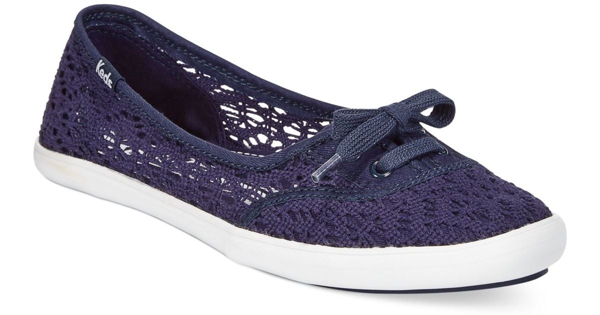 Keds Women's Teacup Crochet Skimmers in Navy (Blue) | Lyst