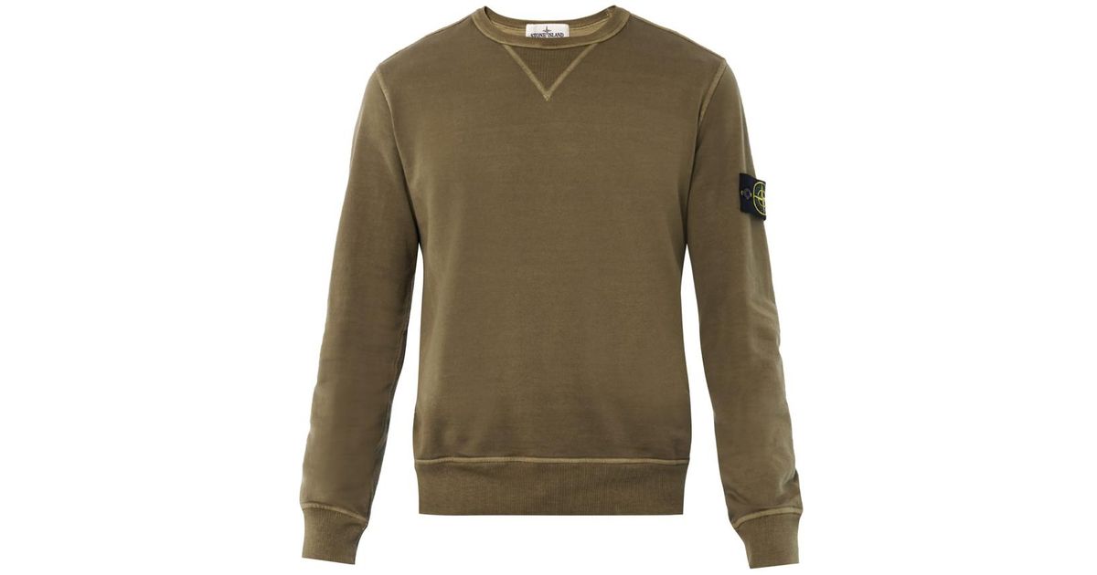 stone island crewneck green