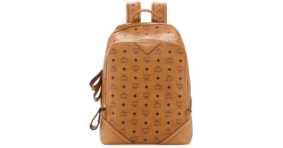 Mcm Duke Visetos Backpack in Brown for Men | Lyst