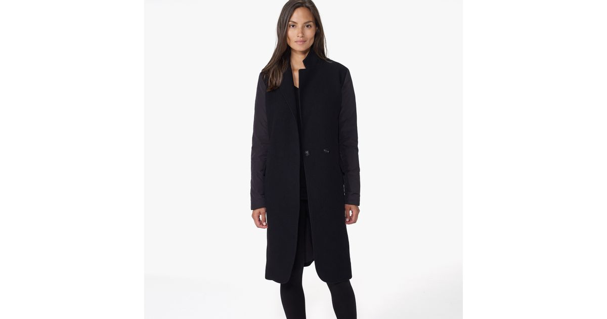 puffer wool coat