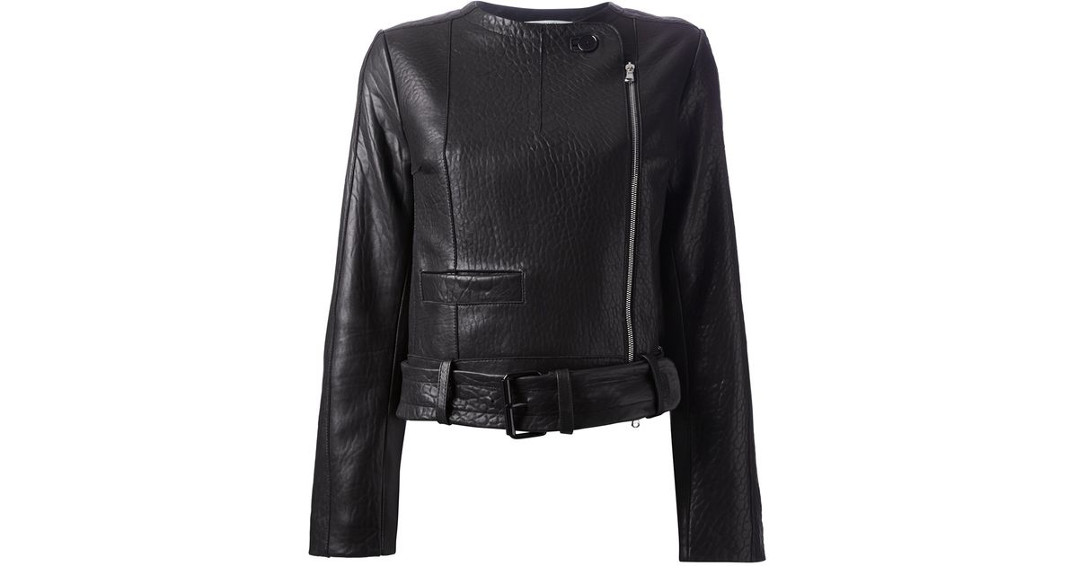 Carven Black Leather Jacket