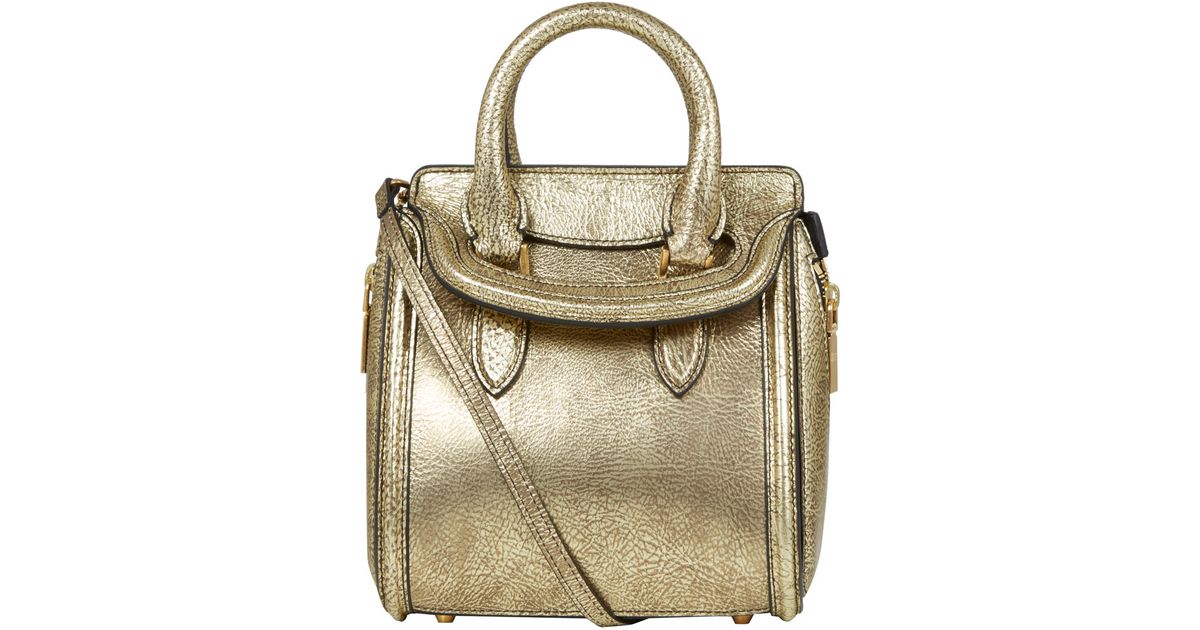 alexander mcqueen gold bag