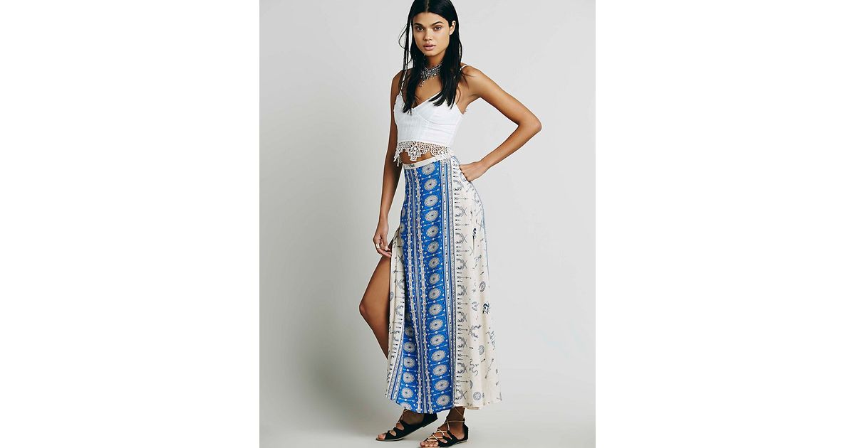 Free People Spell & The Gypsy Collective Womens Coyote Split Maxi Skirt