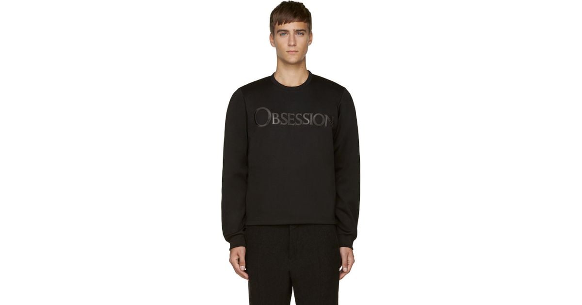 Calvin Klein Black Obsession Sweatshirt for Men | Lyst