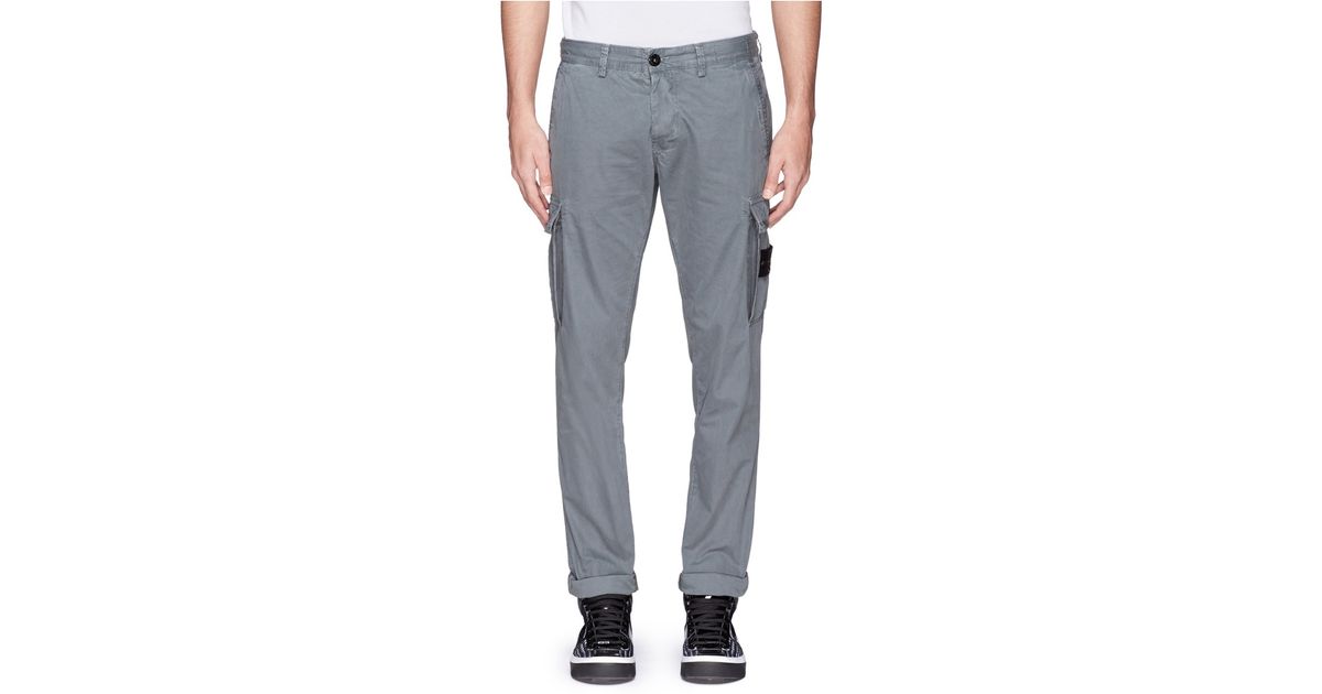 grey stone island joggers mens