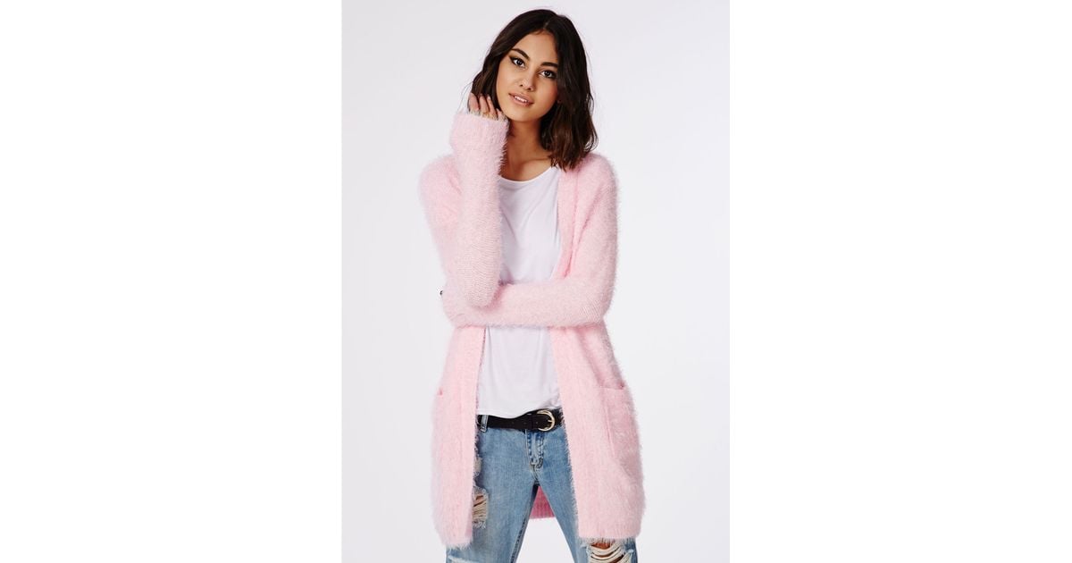 baby pink long cardigan