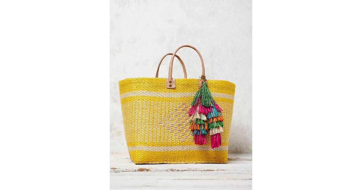 Lyst Free People Mar Y Sol Womens Dune Diamond Tote In Yellow