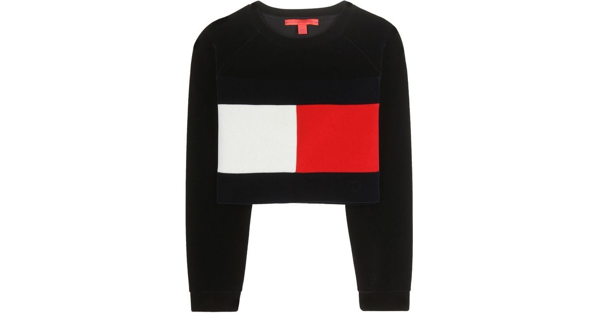 tommy hilfiger crop sweatshirt