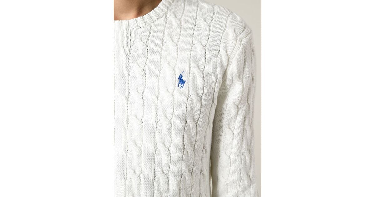white cable knit sweater ralph lauren
