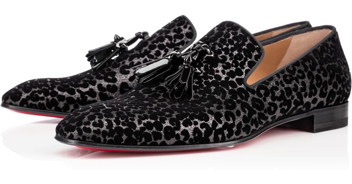 christian louboutin suede leather flats