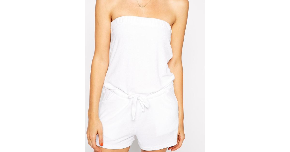 bandeau beach playsuit uk