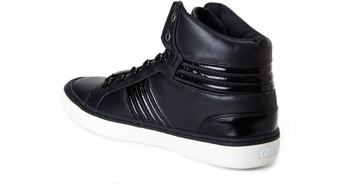 guess black high top sneakers