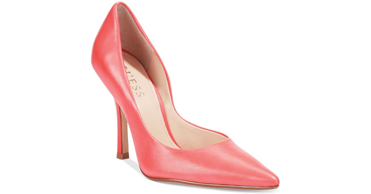 guess pink pumps