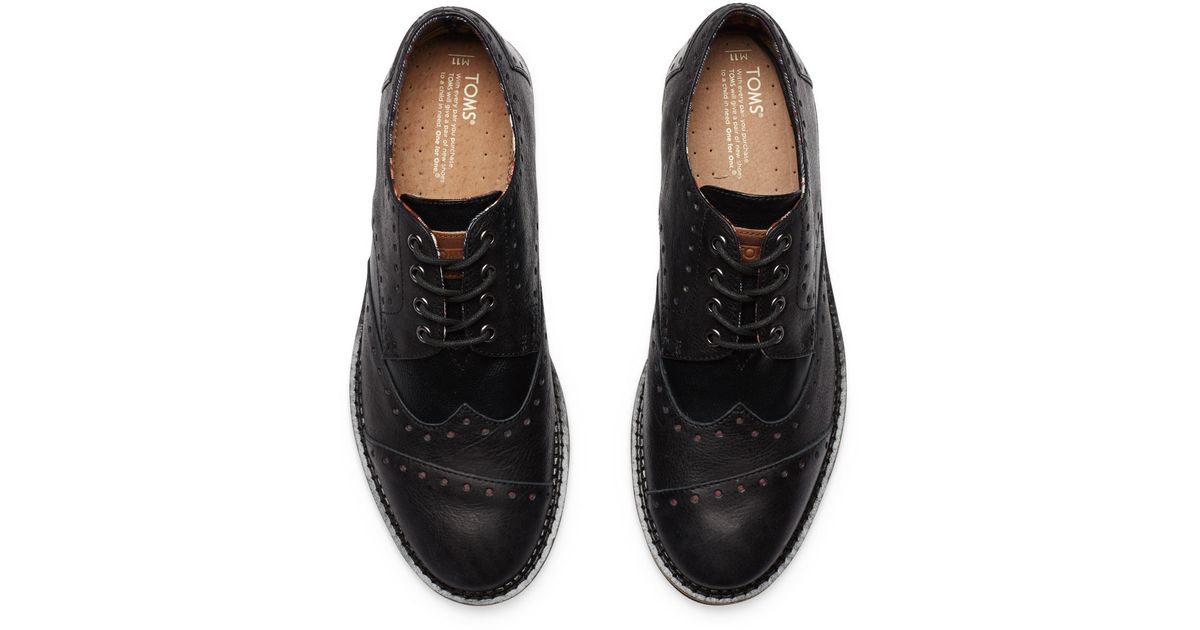 Toms Black Leather Men S Brogues For Lyst - Toms Brogues Leather Toms Black Leather Men S Brogues For Lyst - Toms Brogues Leather