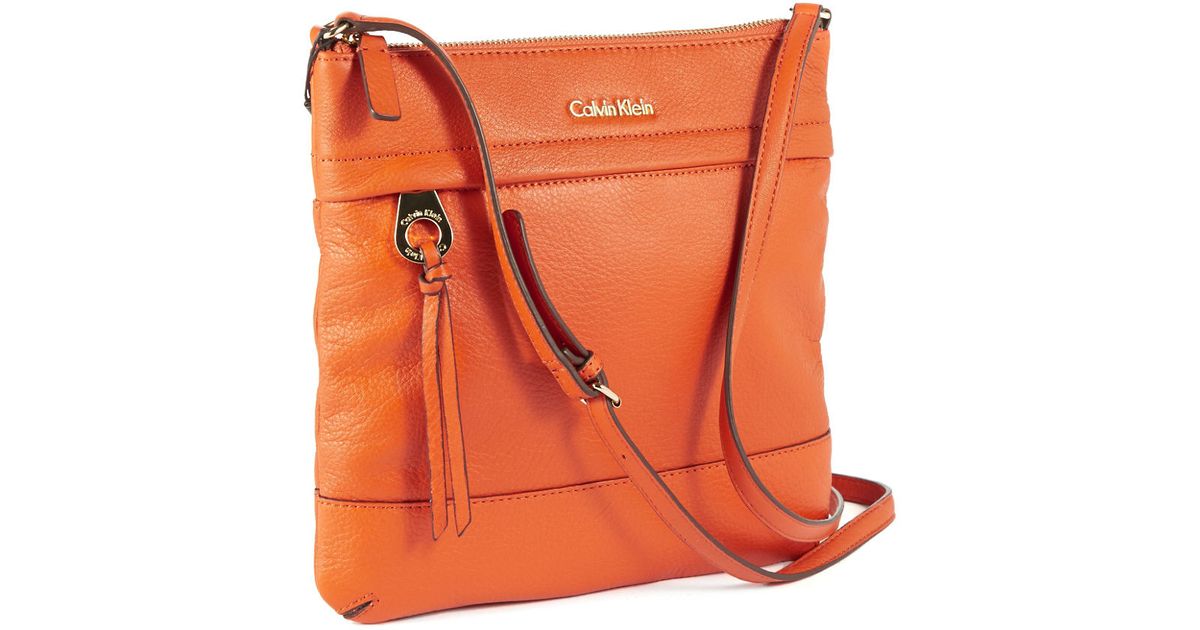 calvin klein orange purse