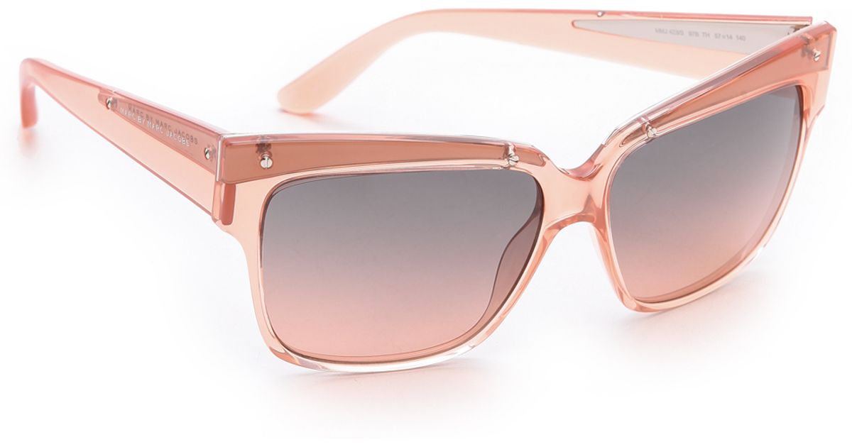 Marc By Marc Jacobs Sharp Square Sunglasses Light Pink - Lyst