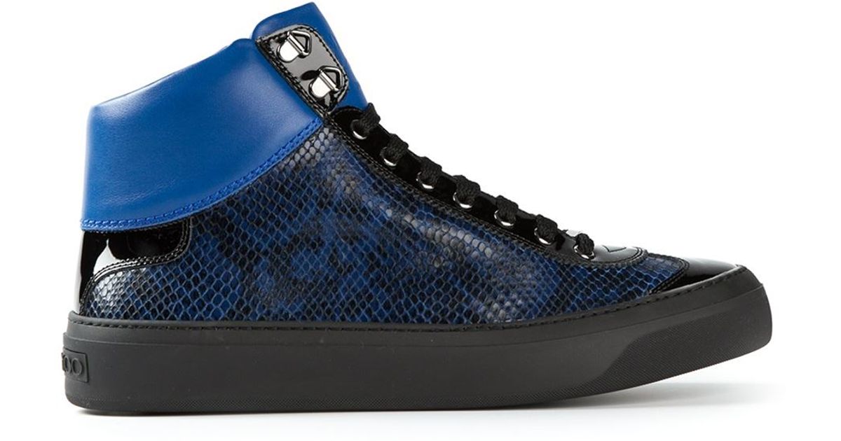 Jimmy Choo 'Belgravia' Hi-Top Sneakers in Blue for Men - Lyst