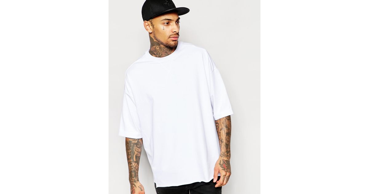 ASOS Super Oversized T-shirt In Heavy Weight Fabric in White for Men | Lyst