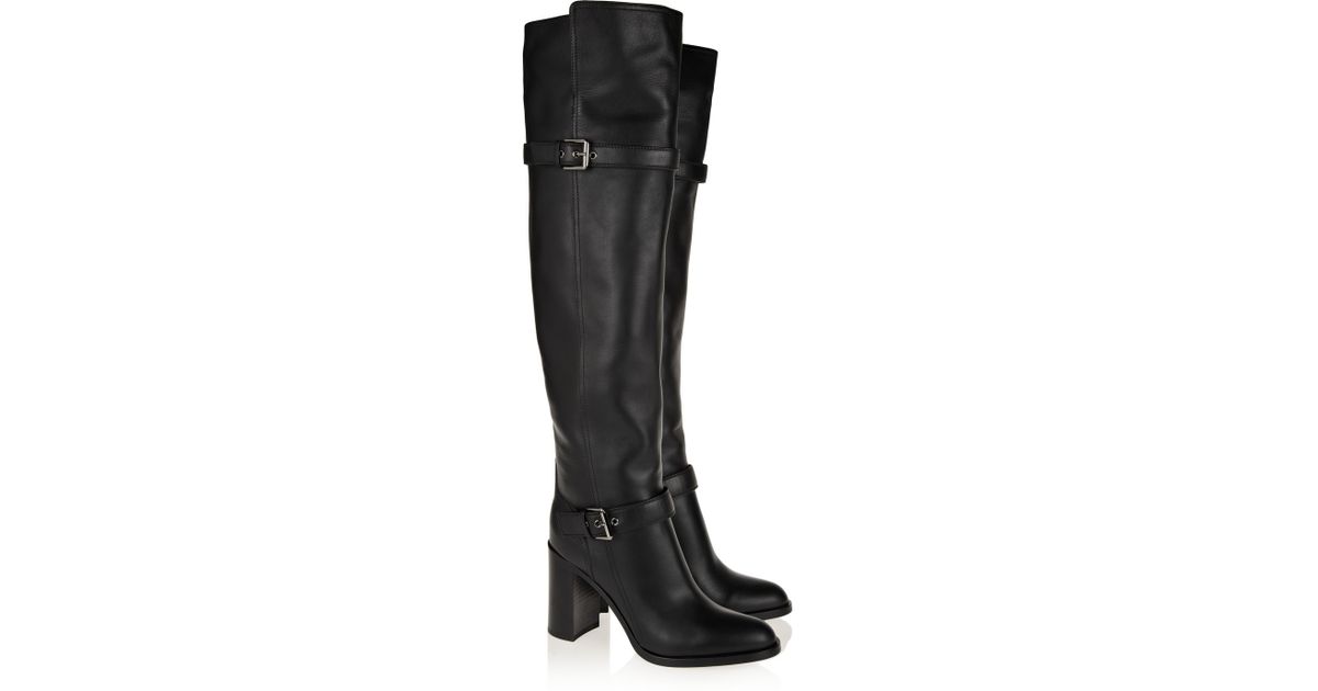 Gianvito Rossi Leather Over-The-Knee Boots in Black | Lyst Canada