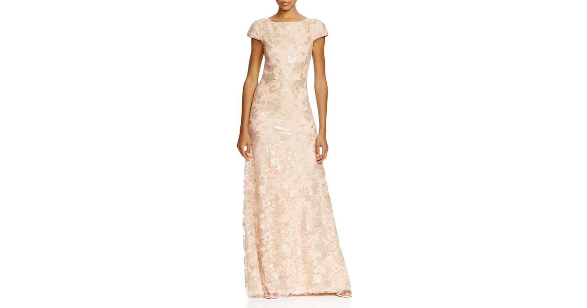 vera wang rose gold dress
