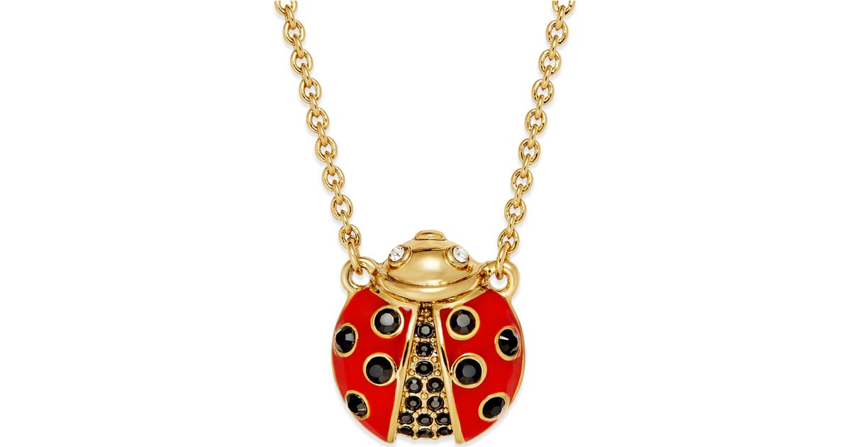 Children 14K Yellow Gold Pink Enamel Ladybug Pendant Necklace (15 in) –  Loveivy.com