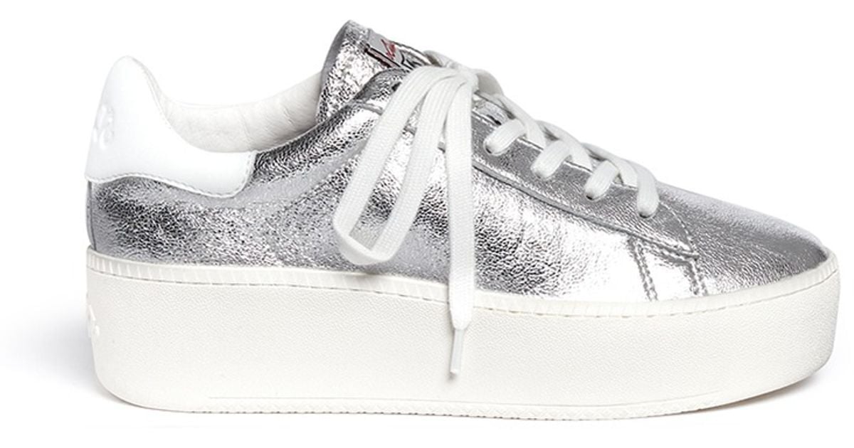 ash metallic sneakers