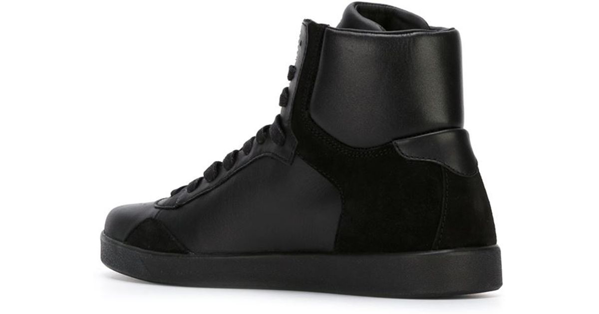 armani jeans high top sneakers