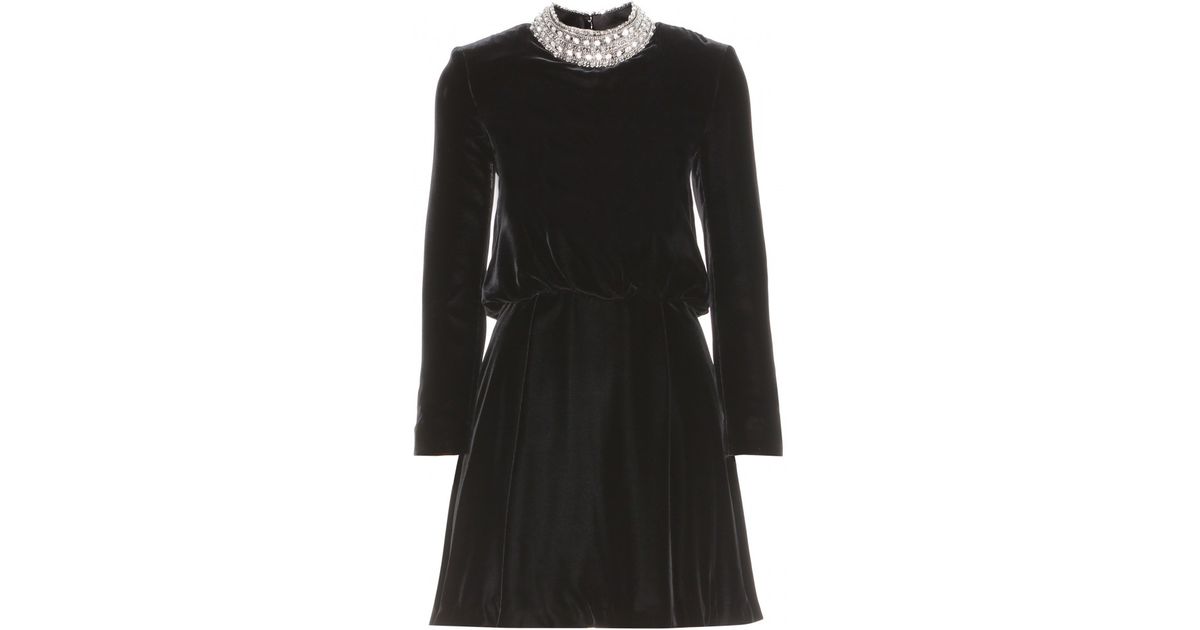 saint laurent velvet dress
