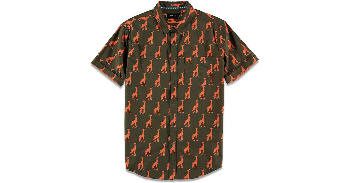 giraffe print shirt mens