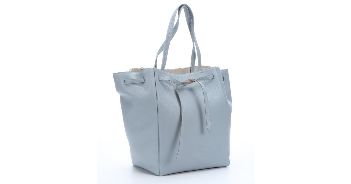 Lyst Céline Light Blue Calfskin Medium Cabas Phantom Tote Bag In Lyst Céline Light Blue Calfskin Medium Cabas Phantom Tote Bag In