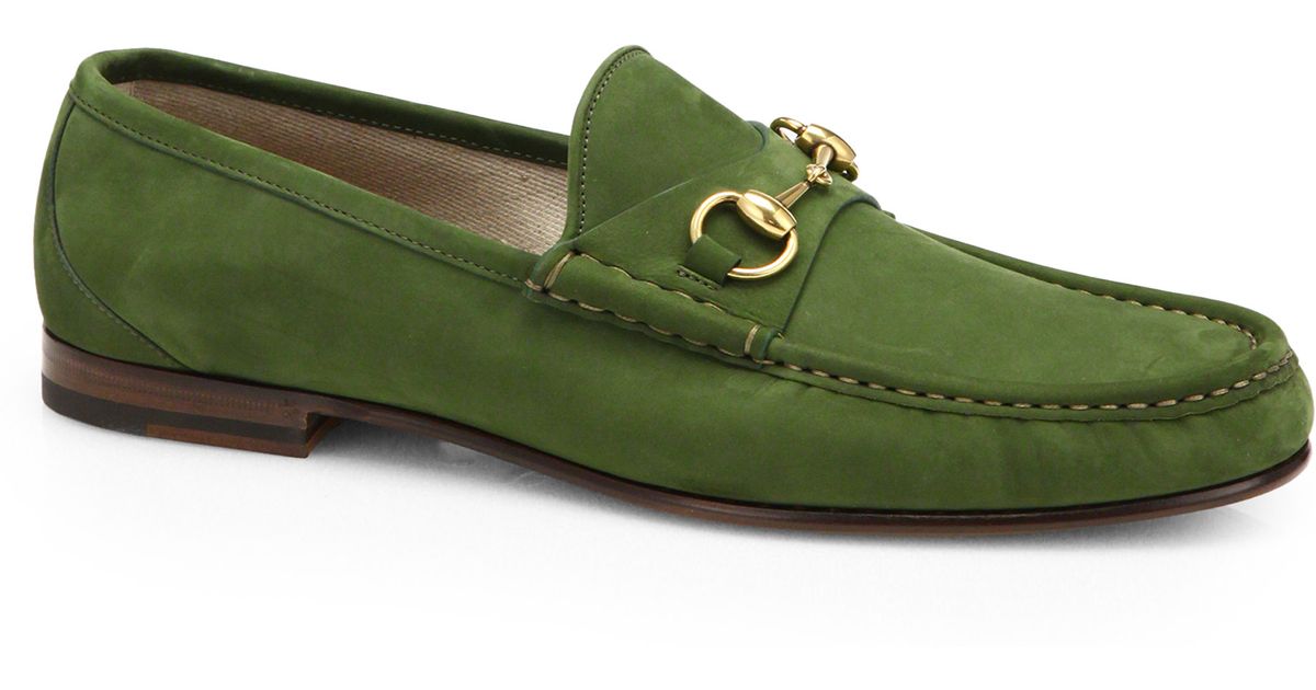 gucci horsebit loafers suede