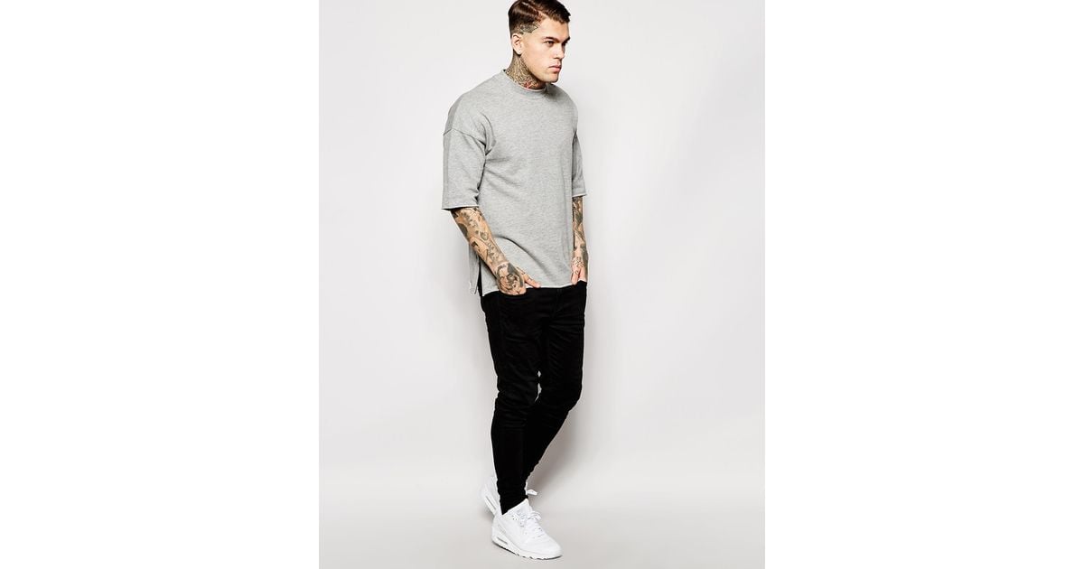 short sleeve oversized sweatshirt