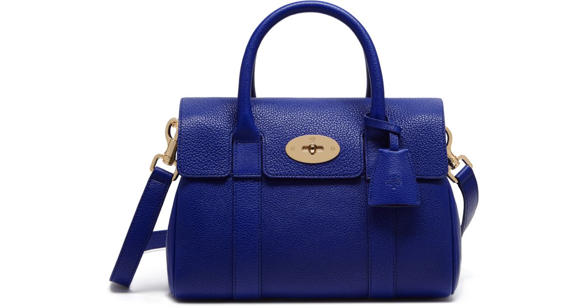 Mulberry Leather North South Bayswater Tote Bag In Pigment Blue | ModeSens