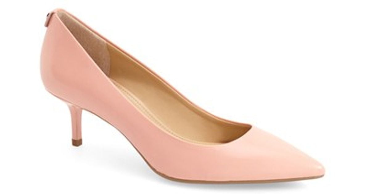 pastel pink kitten heels