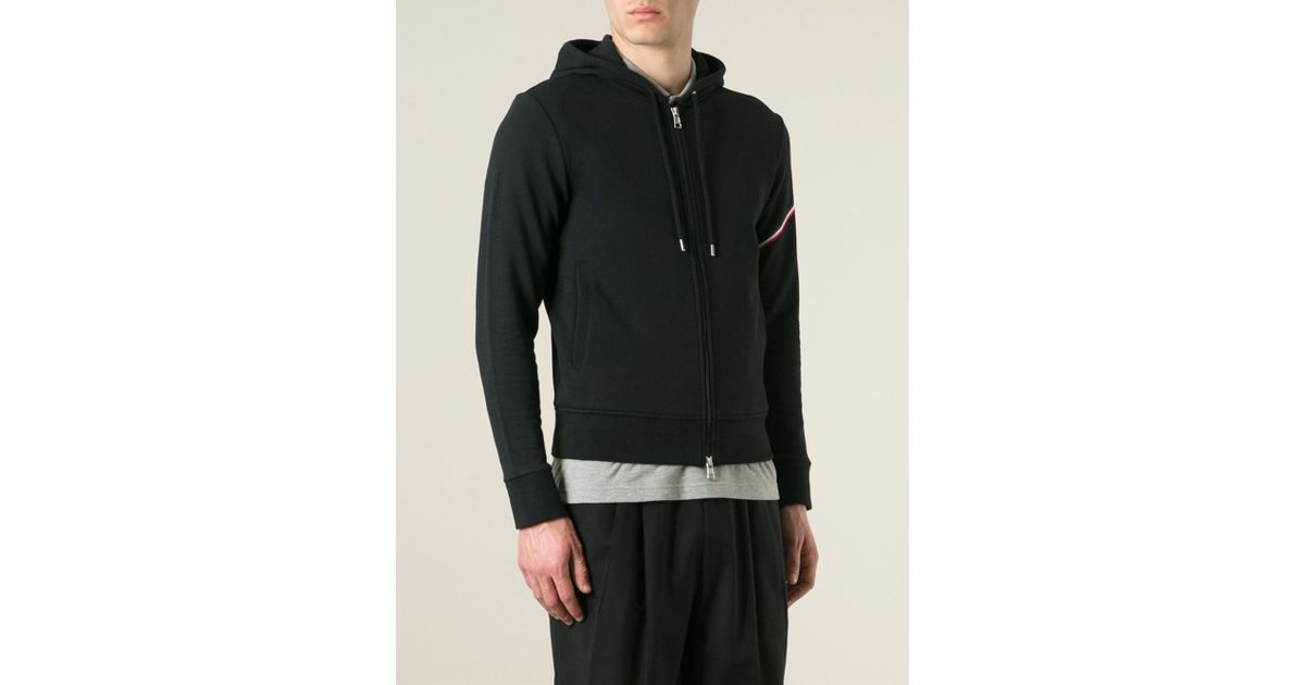 Moncler Hooded Sweatshirt in Black for Men Lyst