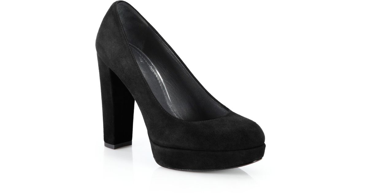 stuart weitzman black suede pumps