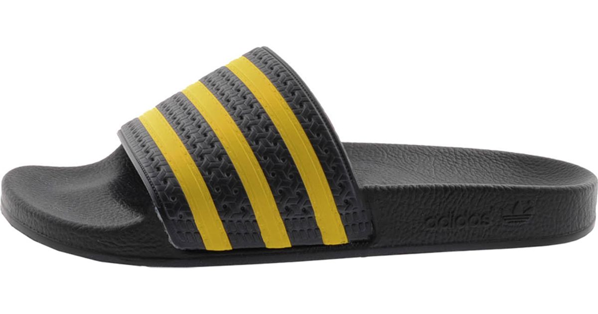 adidas Originals Adilette Slides in Yellow for Men - Lyst