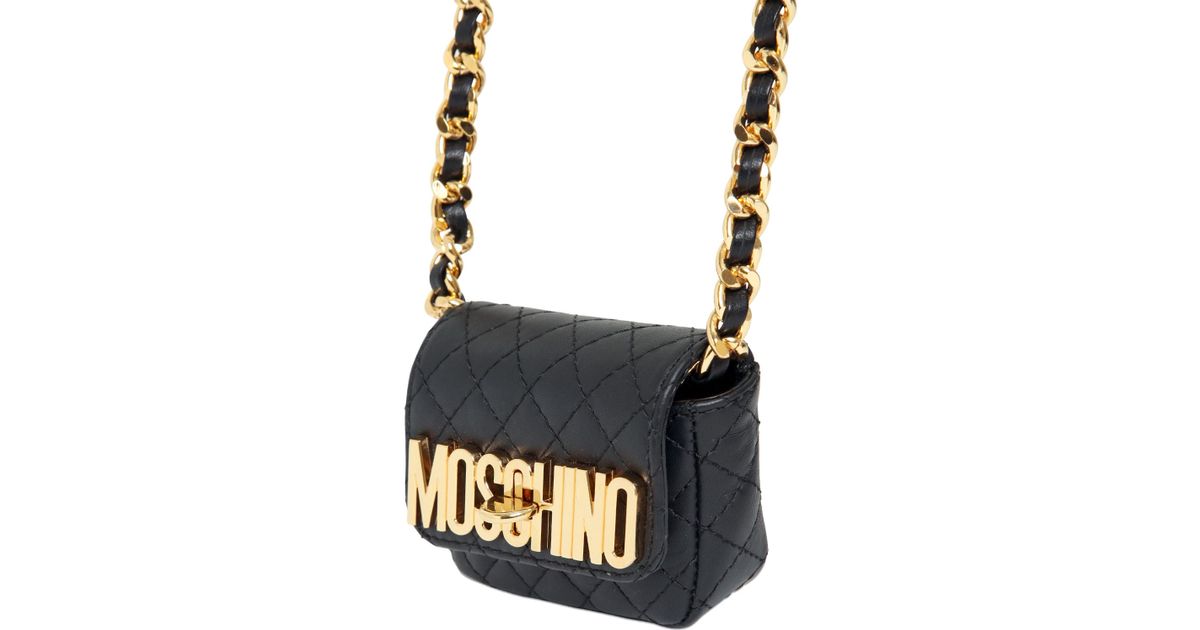 Moschino Quilted Nappa Leather Micro 