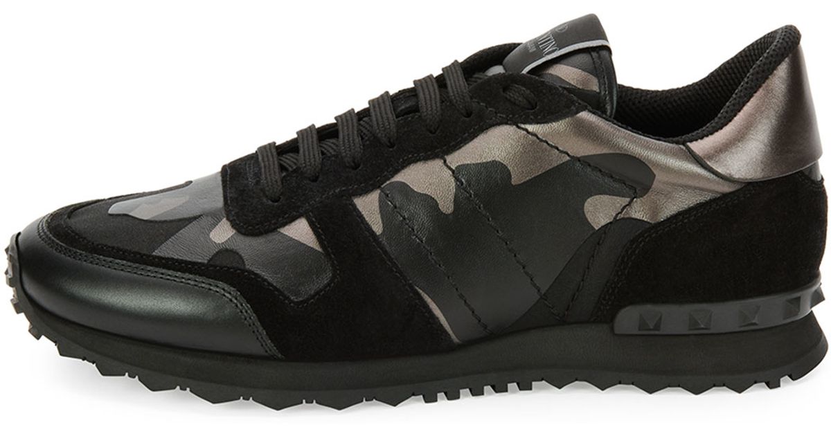 mens camo valentino trainers