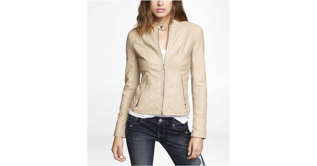 Express Minus The Leather Double Peplum Moto Jacket in