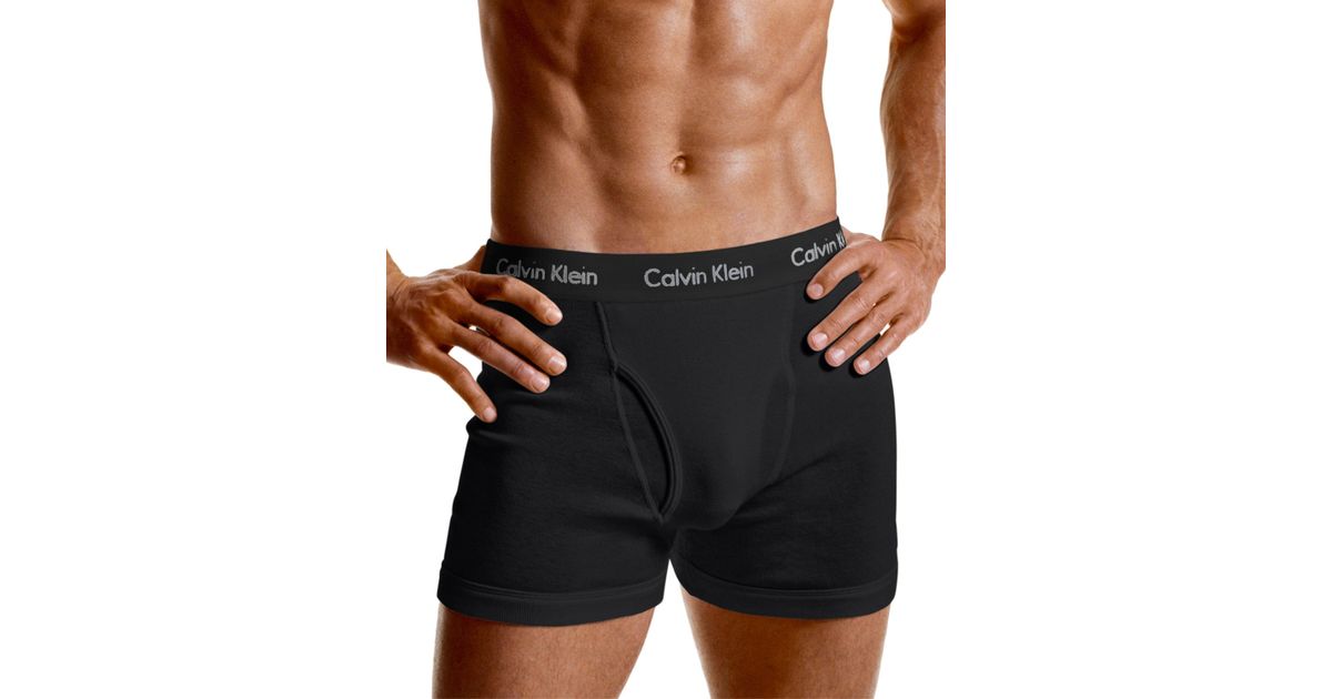 Calvin Klein Flexible Fit Boxer Briefs in Black for Men | Lyst