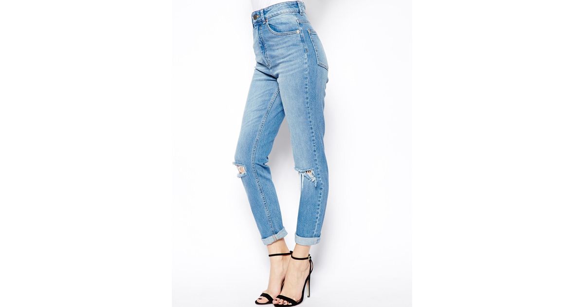 skinny high waisted mom jeans