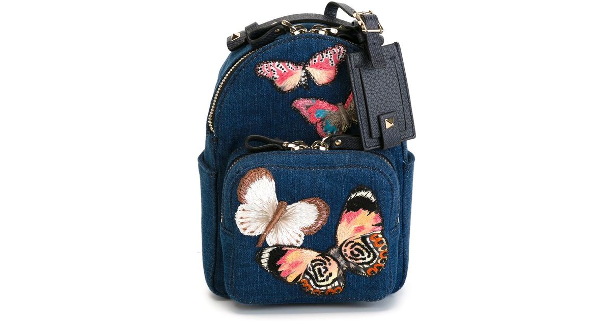 valentino denim backpack