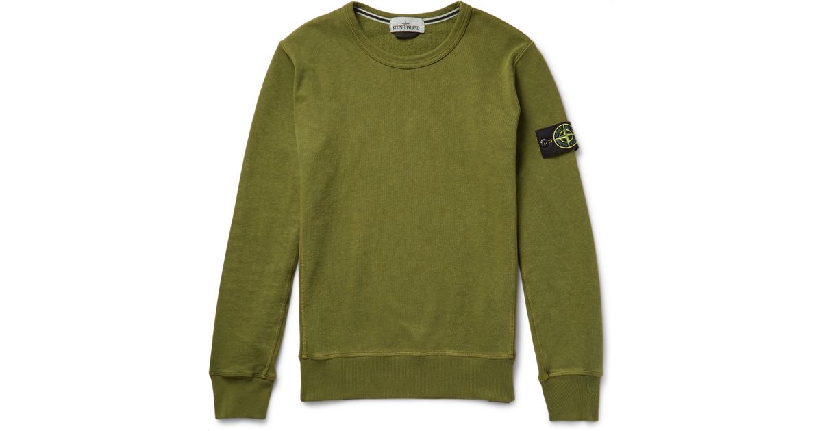 stone island garment dyed loopback sweatshirt