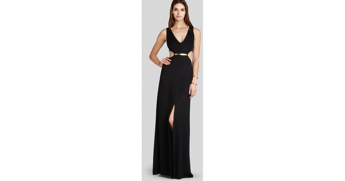 bcbg cut out gown