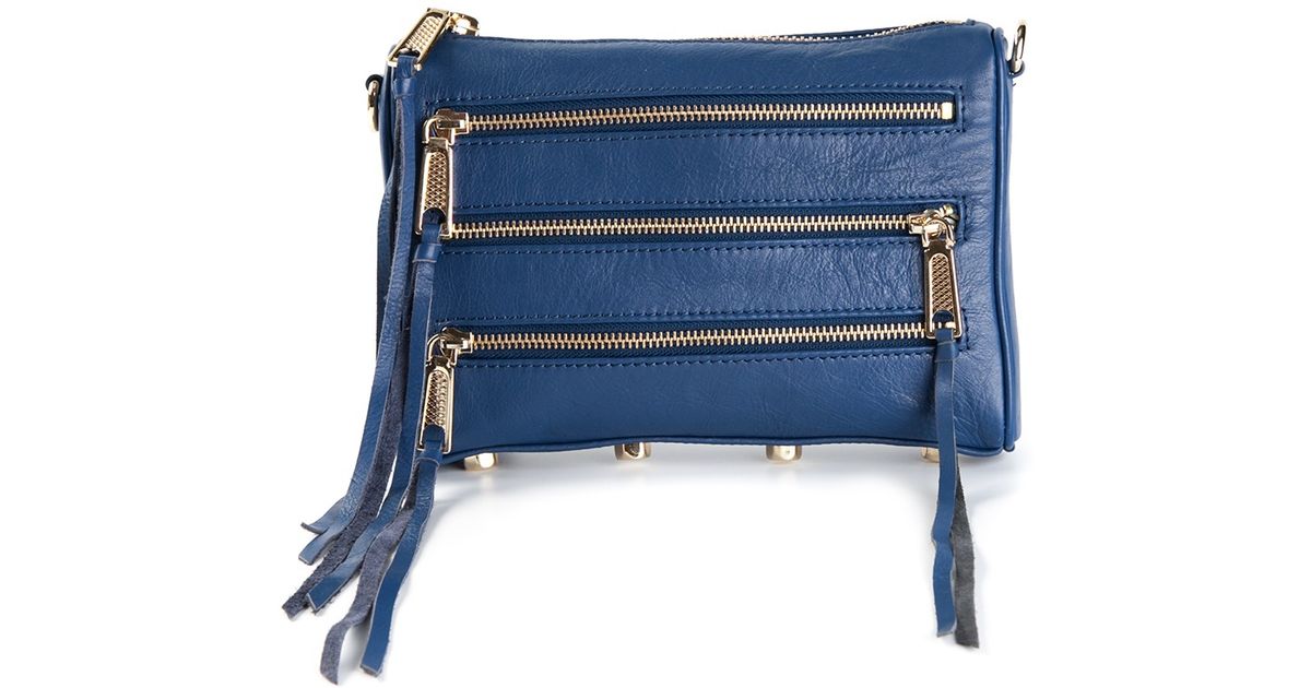 Rebecca Minkoff Mini 5 Zip Shoulder Bag in Blue Lyst